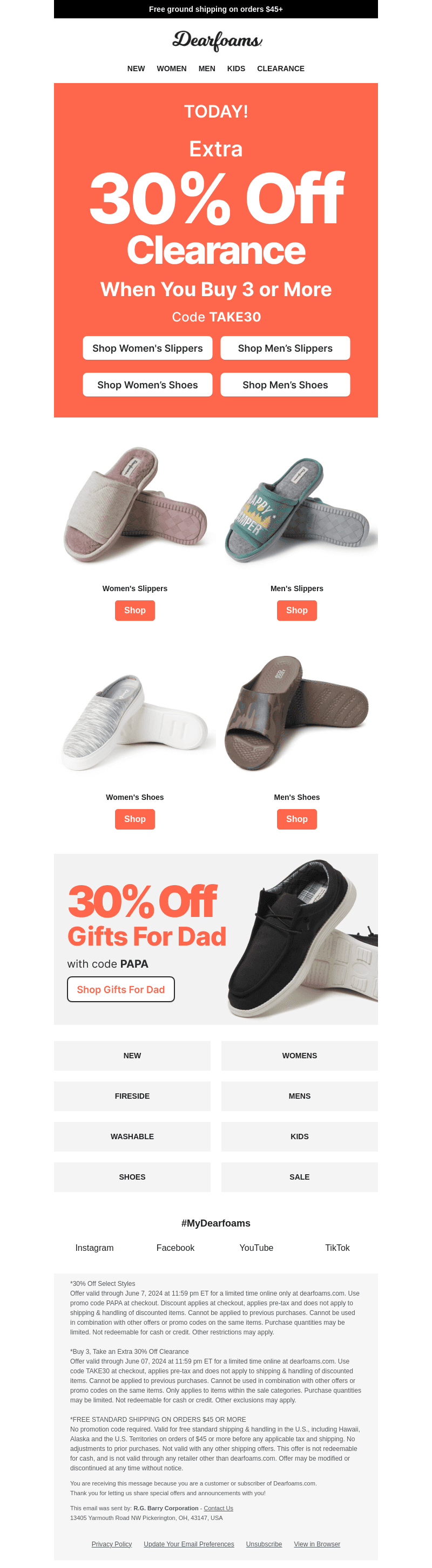 Today: Extra 30% off All Clearance Styles