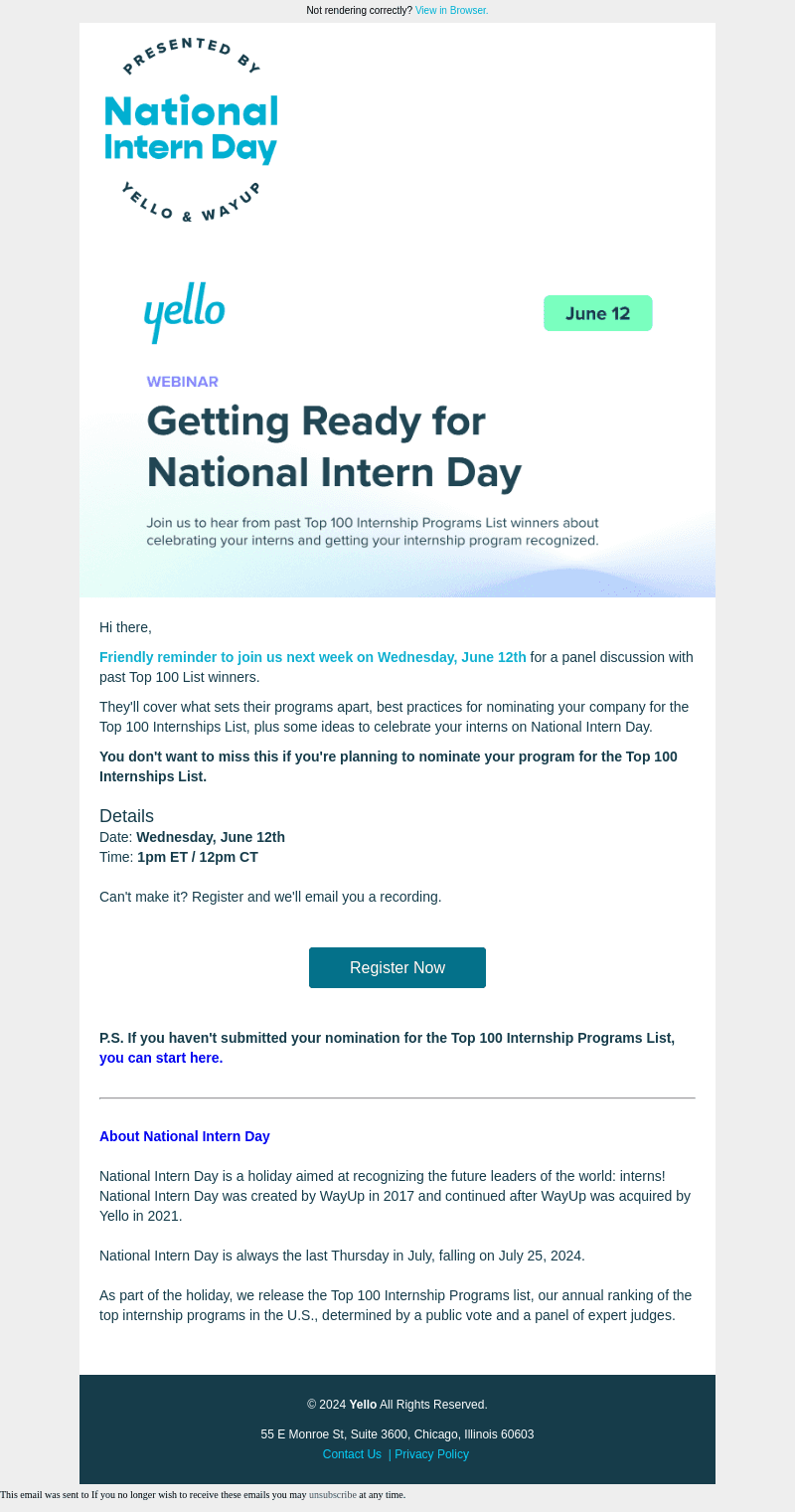 Next week: get tips from last year's Top 100 Internship Programs List winners