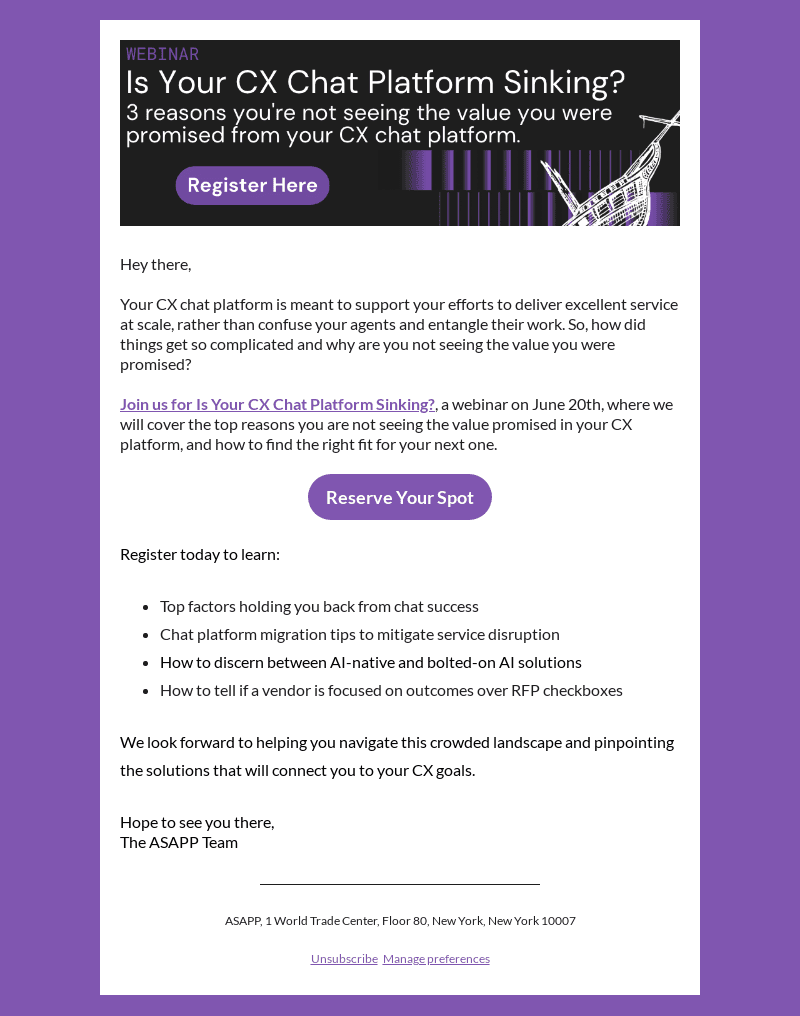 [You're invited] Is Your CX Chat Platform Sinking?