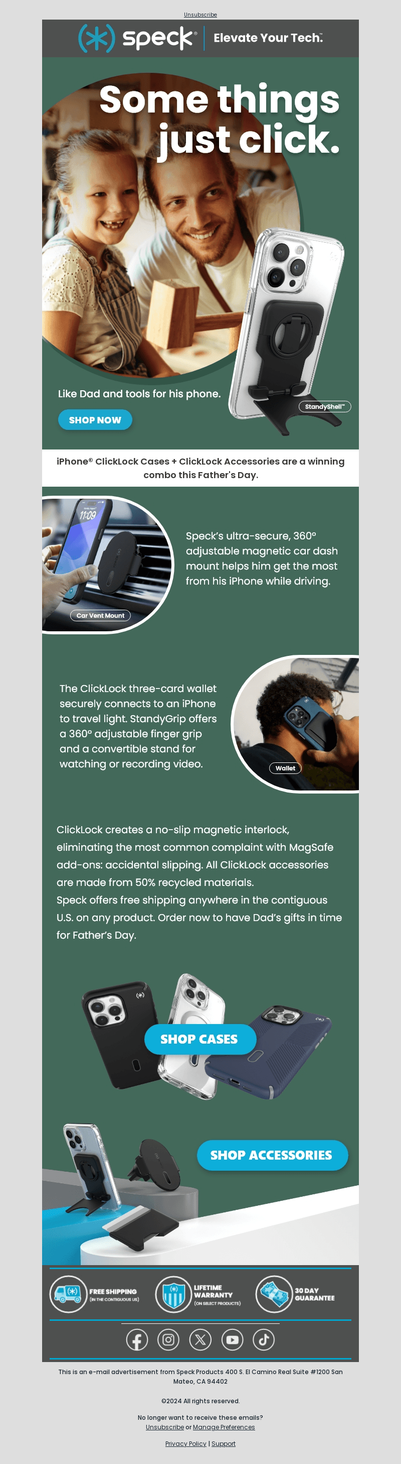 Speck Products email from Fri, Jun 7, 2024