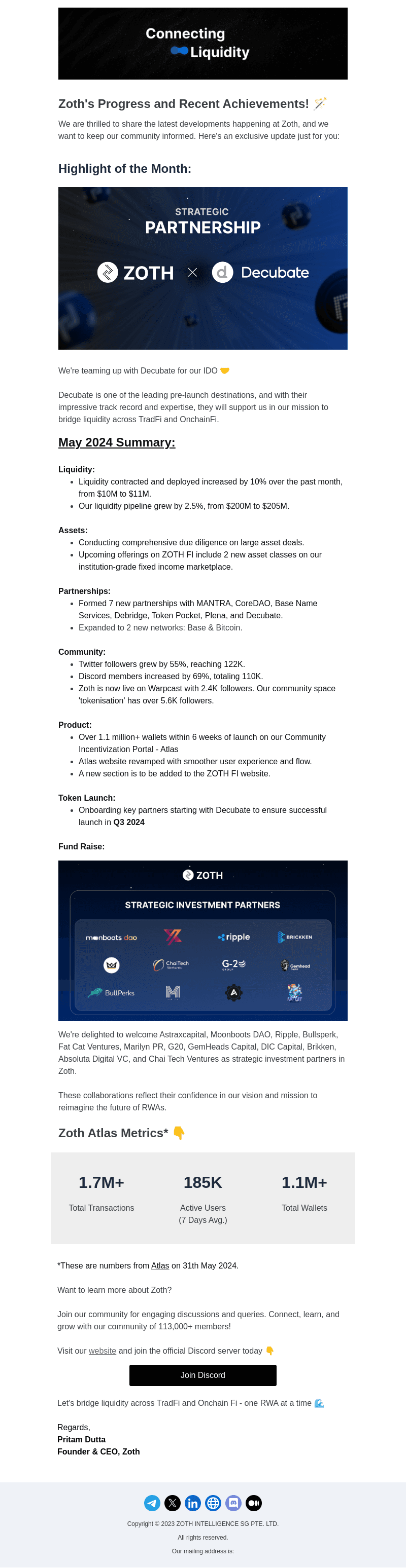 Zoth email from Fri, Jun 7, 2024