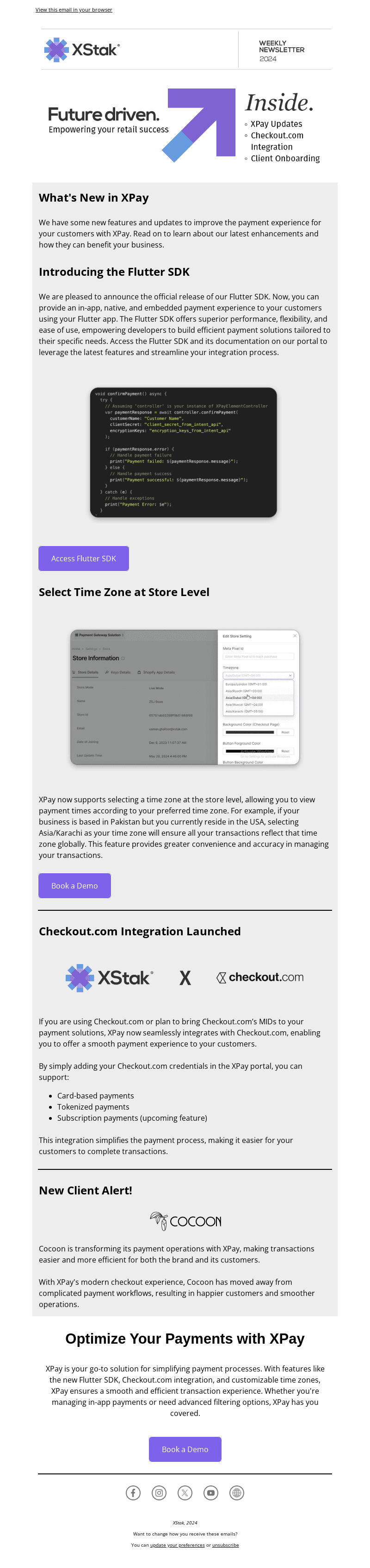 XStak Inc. email from Fri, Jun 7, 2024