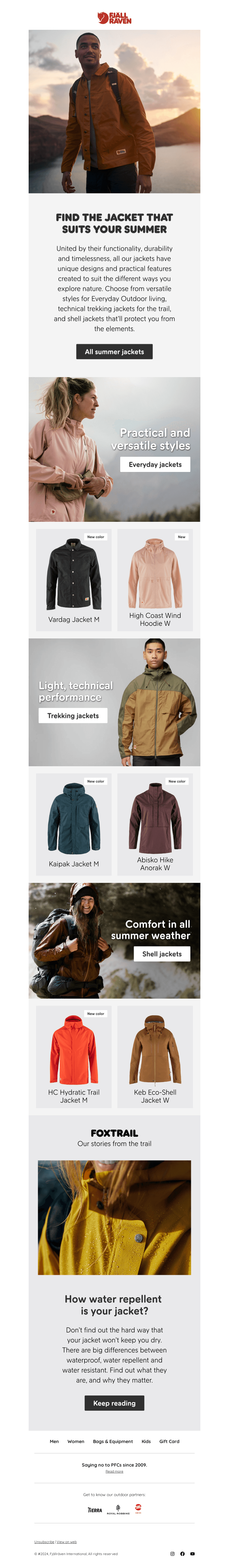 Find the jacket that suits your summer