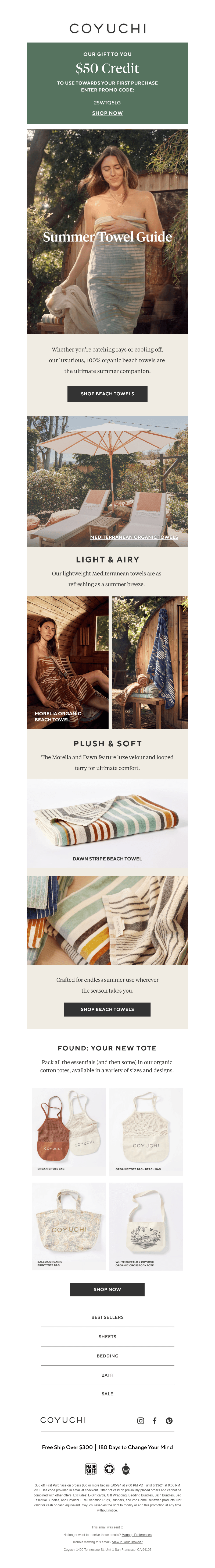 Summer Essential: 100% Organic Beach Towels