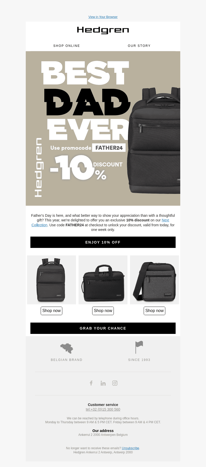 10% Off for Father's Day 🤩