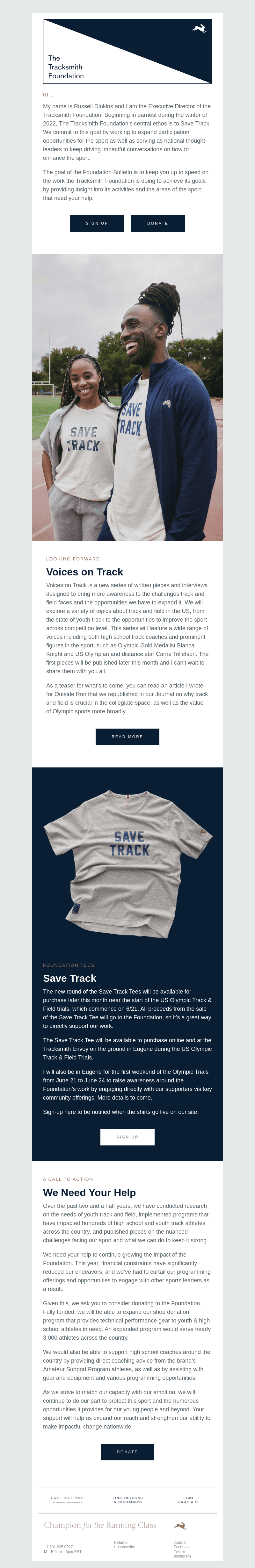The Tracksmith Foundation Bulletin #1