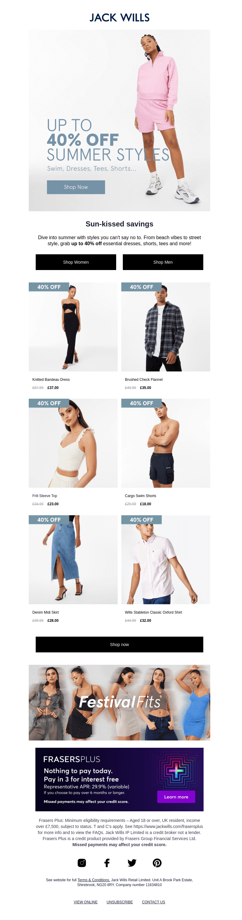 Incoming call... 40% off summer styles
