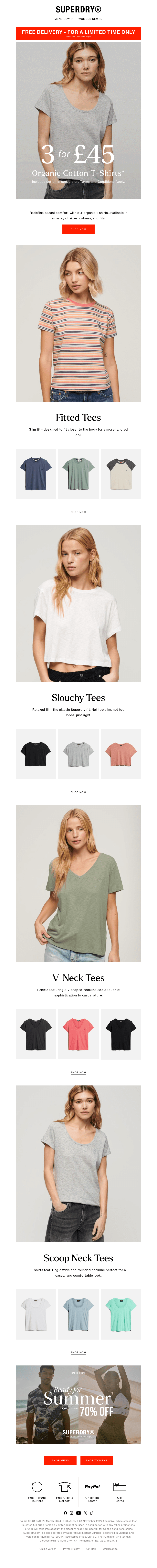 3 For £45: Organic Cotton Tees