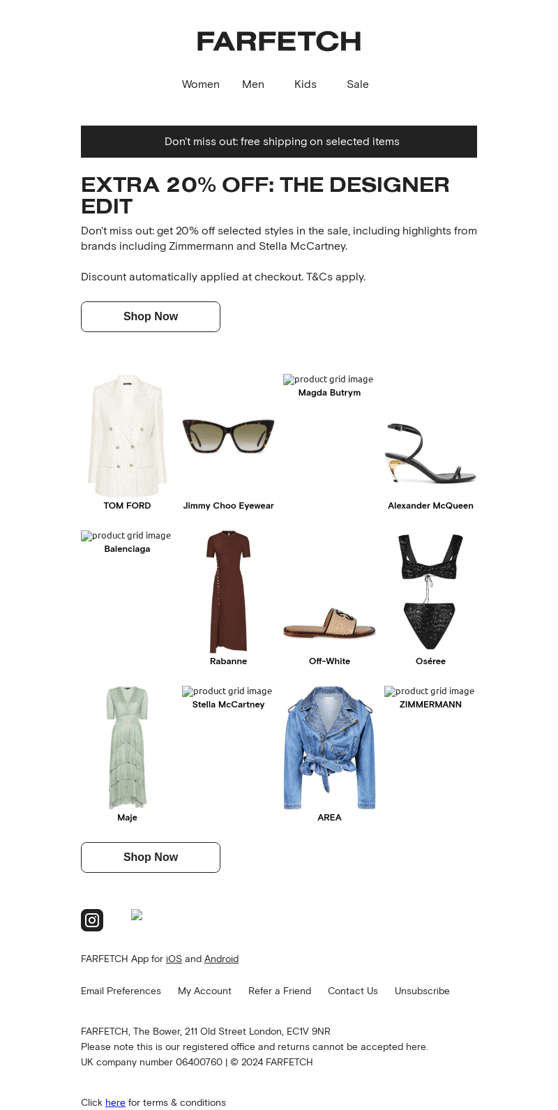 20% off Stella McCartney and more