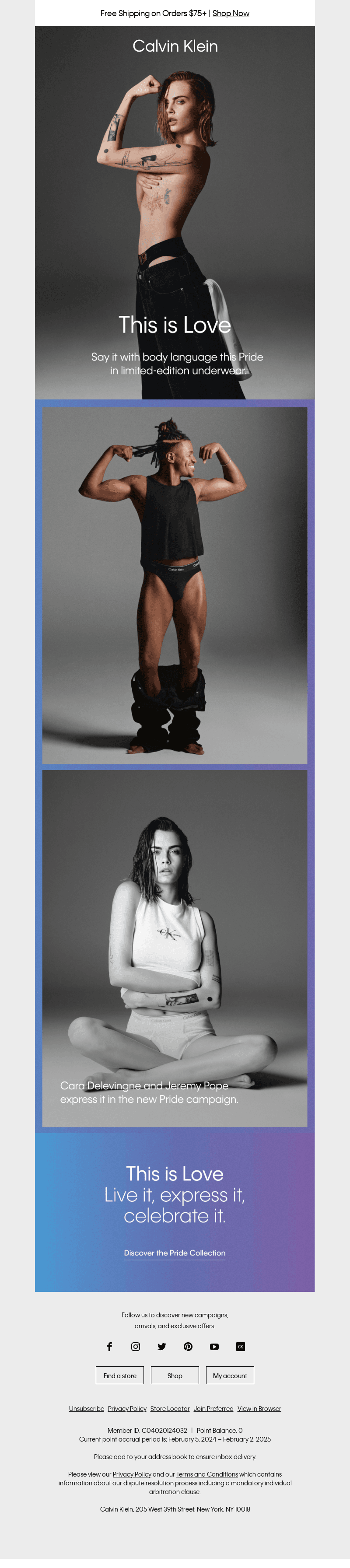 Calvin Klein email from Thu, Jun 13, 2024