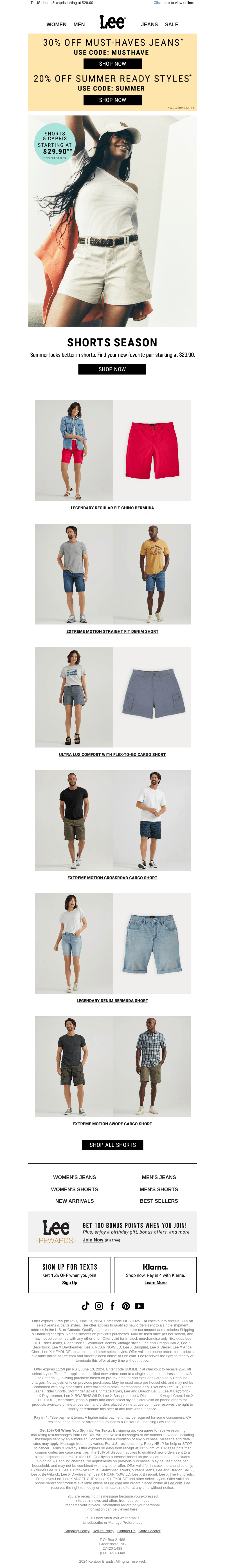Live on the shorter side with 20% off