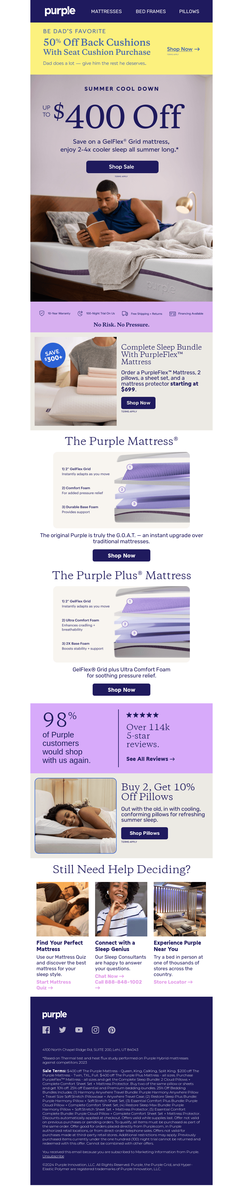 Save up to $400 on cooler sleep