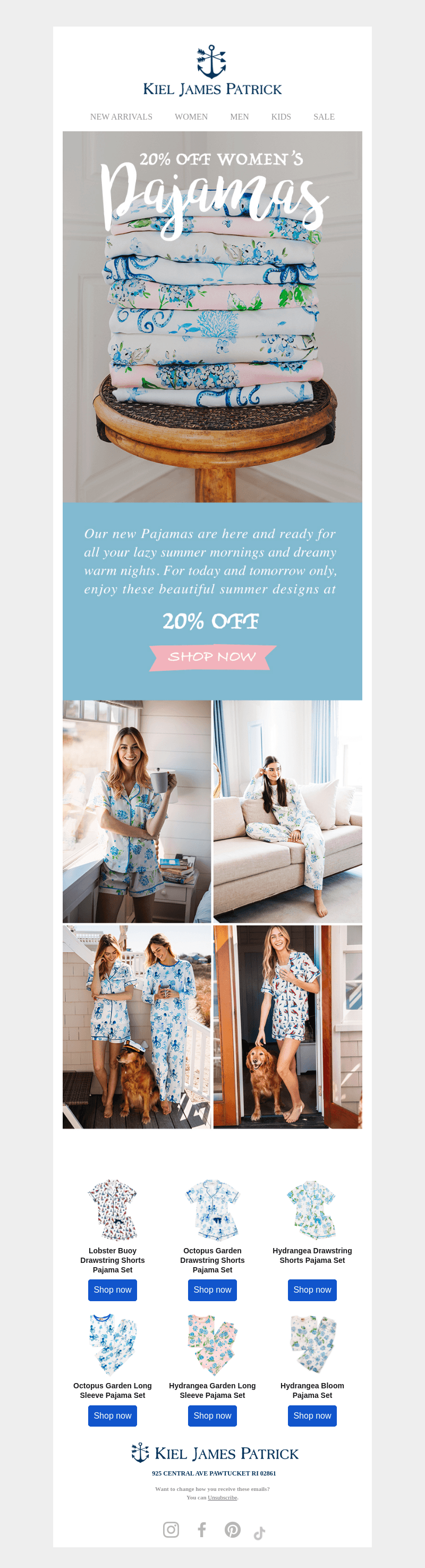 20% Off Women's Pajamas Starts Now!