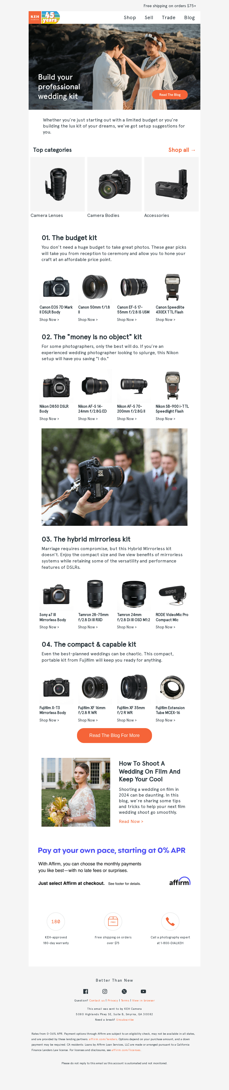 Five ways to build your wedding kit 📸