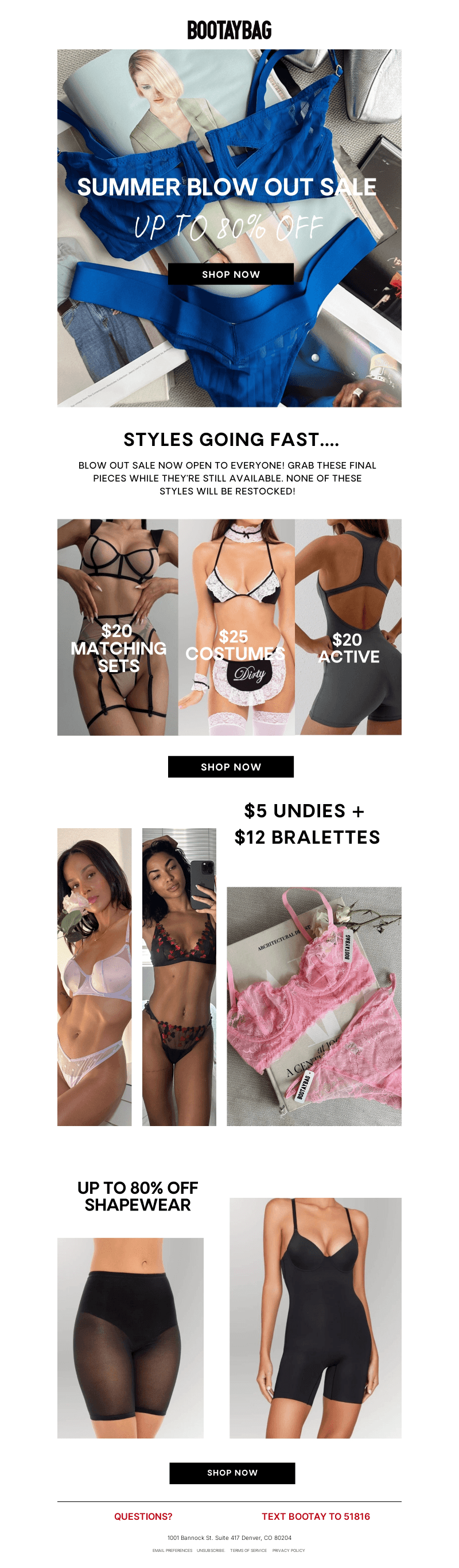 Summer Blow Out, Styles Going Fast! 🏃‍♀️