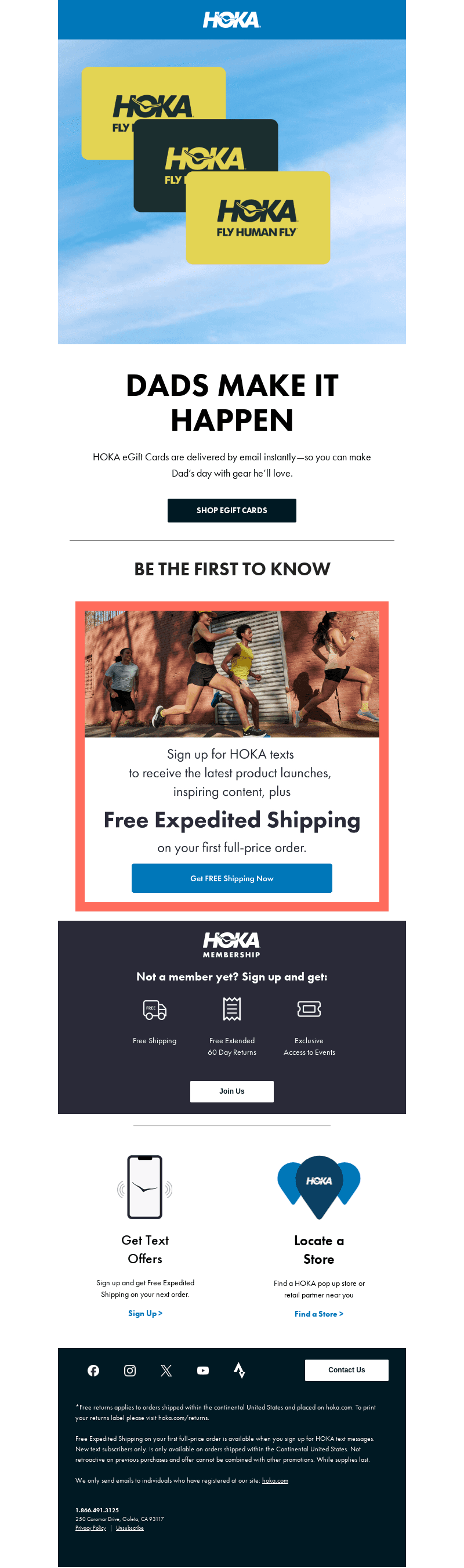 eGift Cards for Dad​