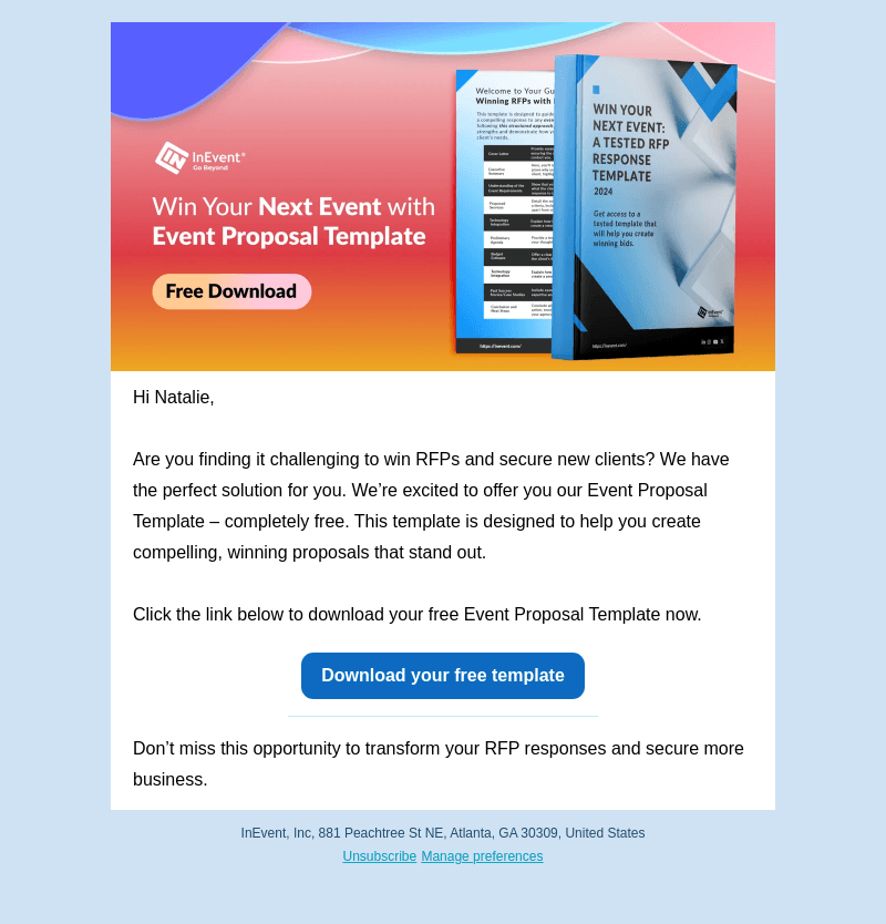 InEvent email from Tue, Jun 18, 2024