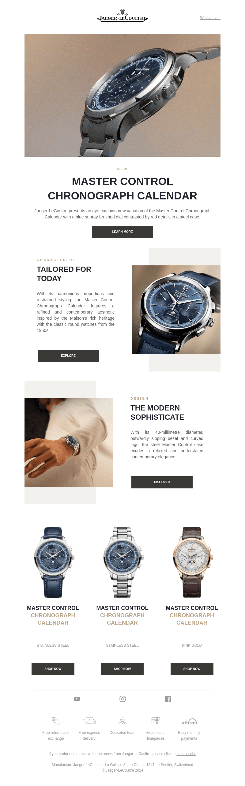Jaeger-LeCoultre email from Thu, Jun 20, 2024
