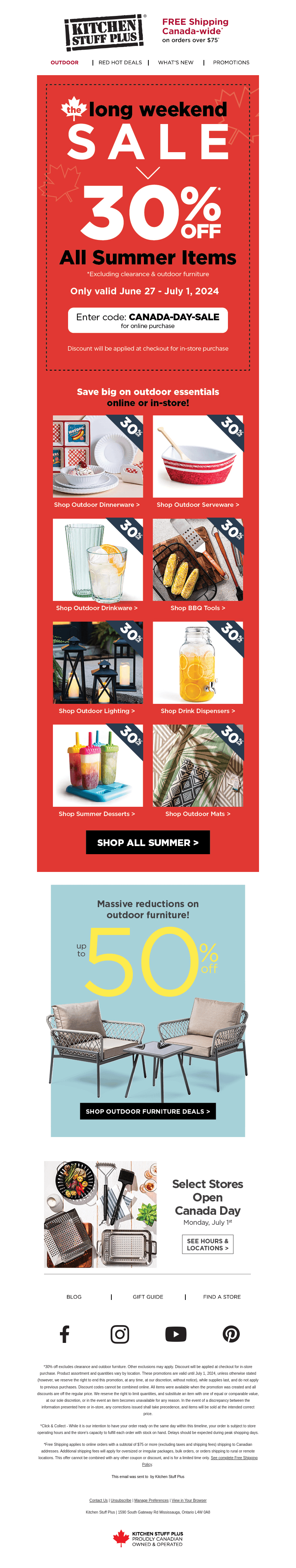Long Weekend Sale 🍁 30% Off All Summer*