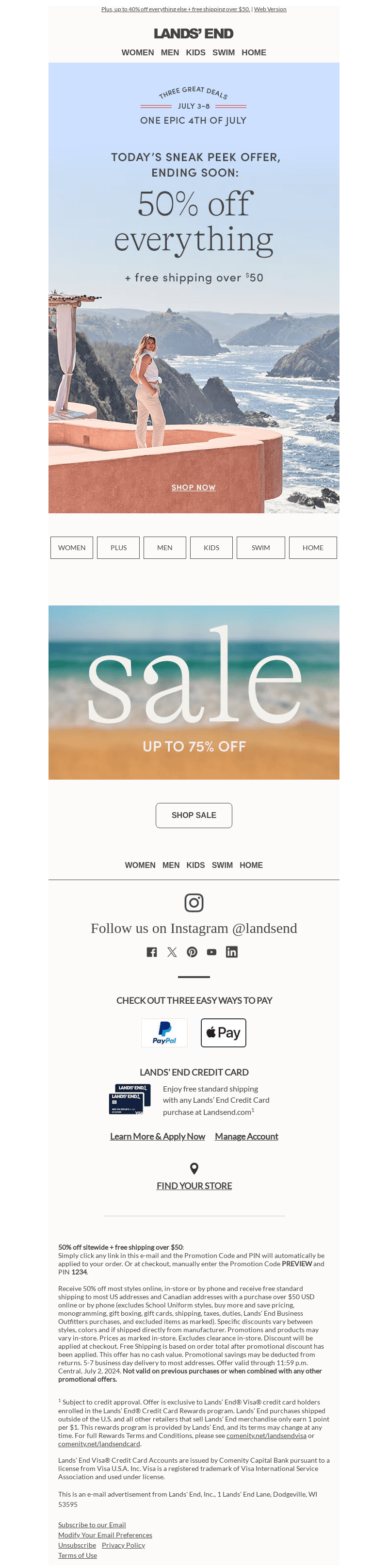 Lands' End email from Tue, Jul 2, 2024