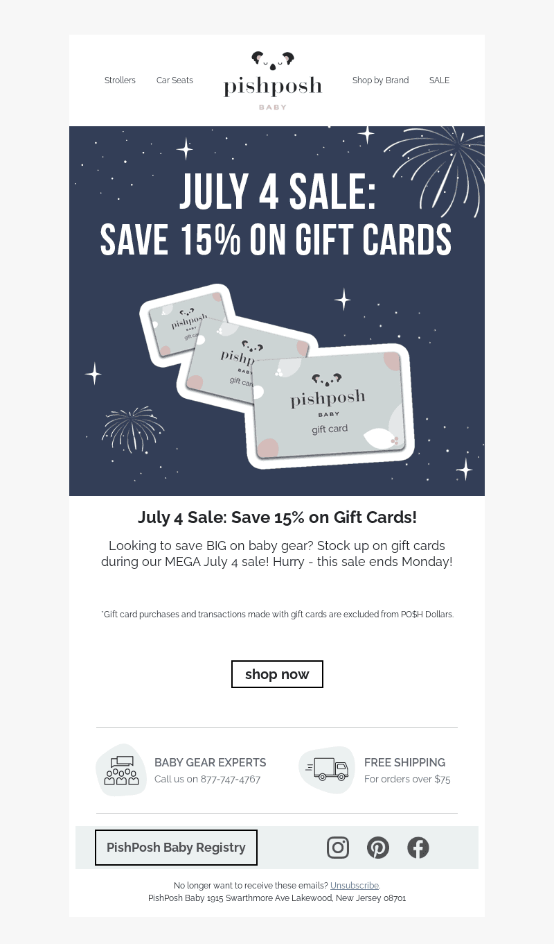 PishPoshBaby email from Fri, Jul 5, 2024