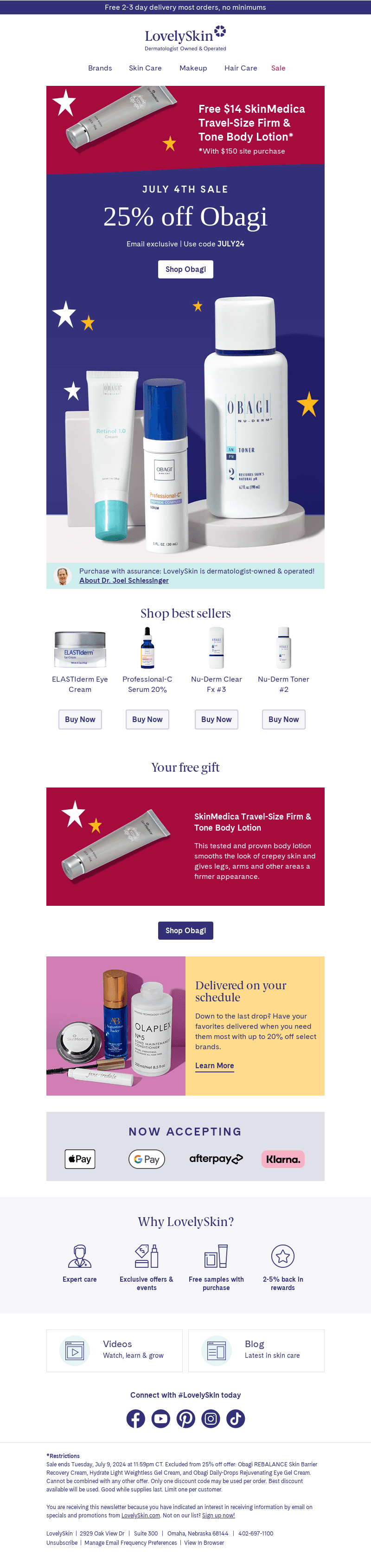 LovelySkin email from Fri, Jul 5, 2024