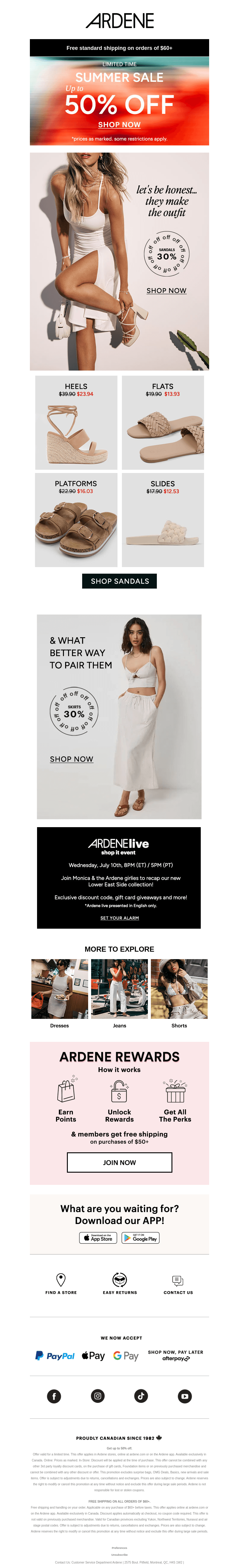 A moment for 30% OFF sandals