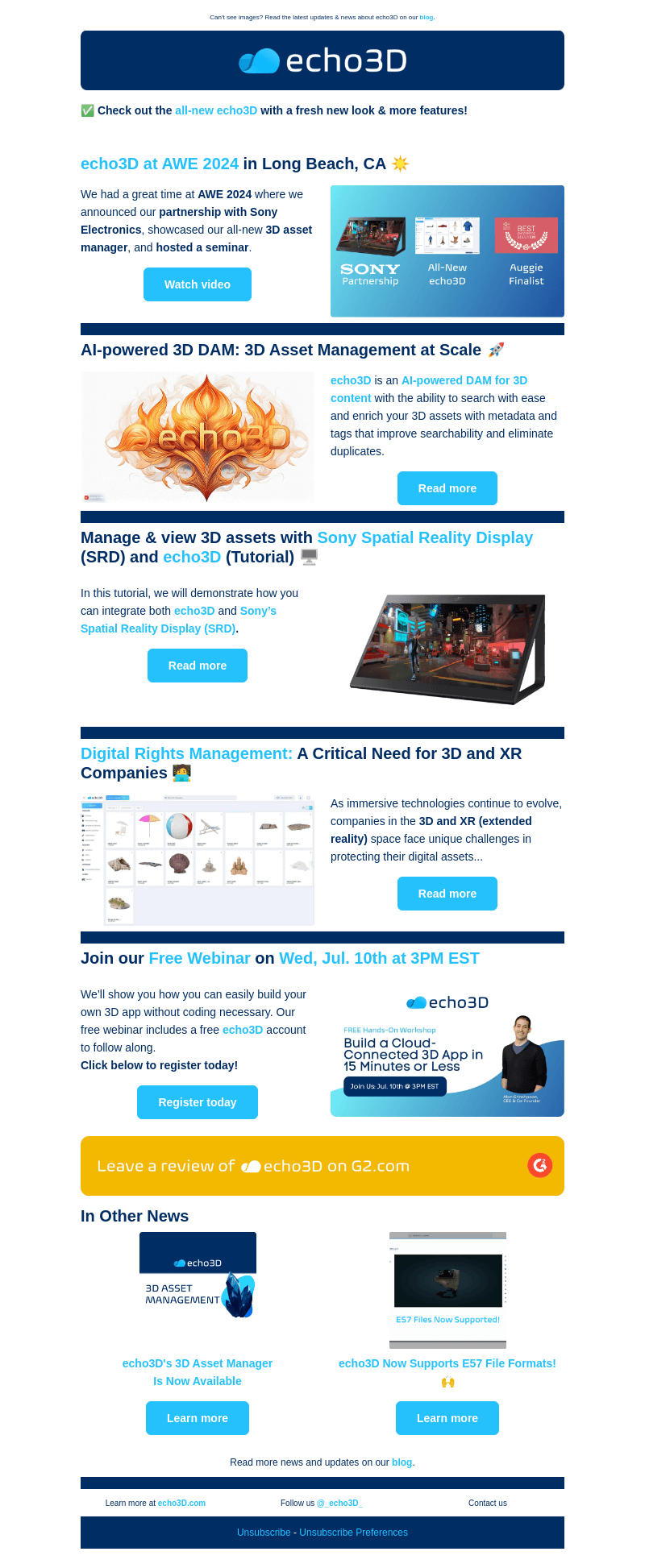 echo3D email from Mon, Jul 8, 2024