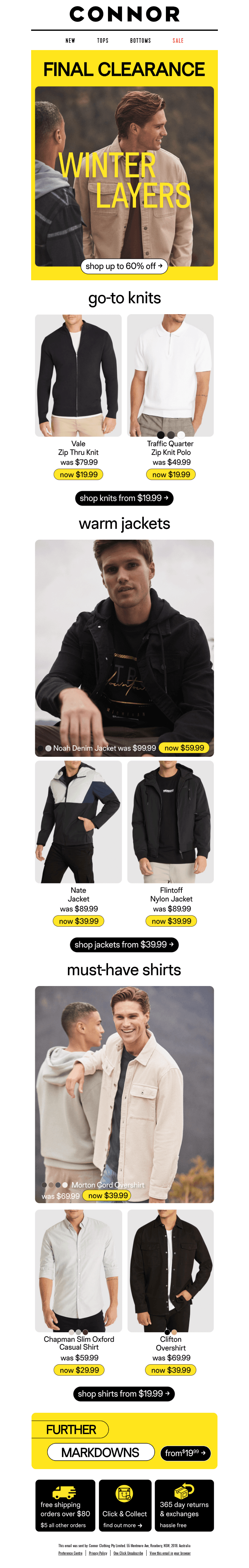 Final Clearance | Winter Layers from $19.99