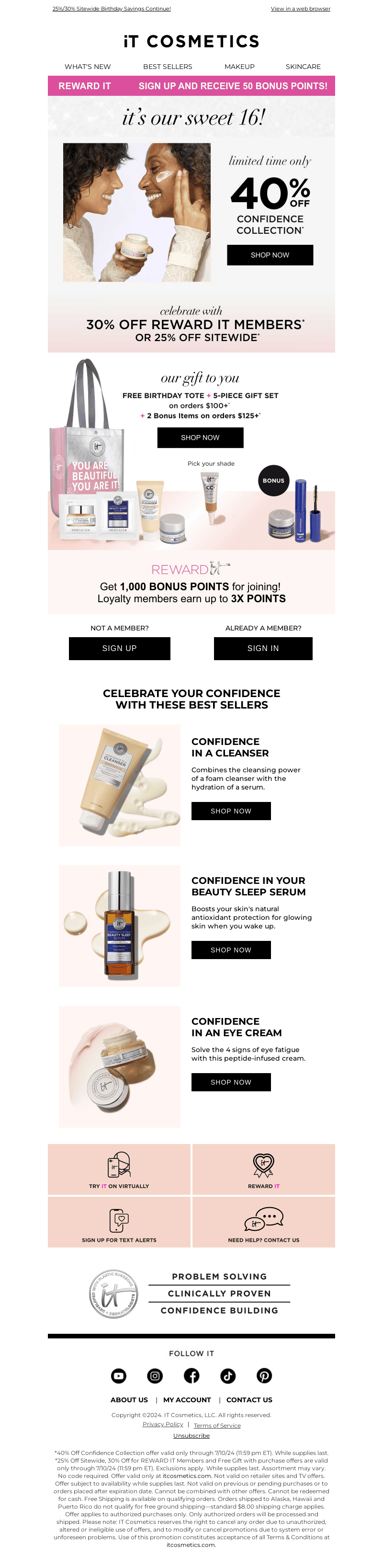 40% OFF Confidence Collection Continues