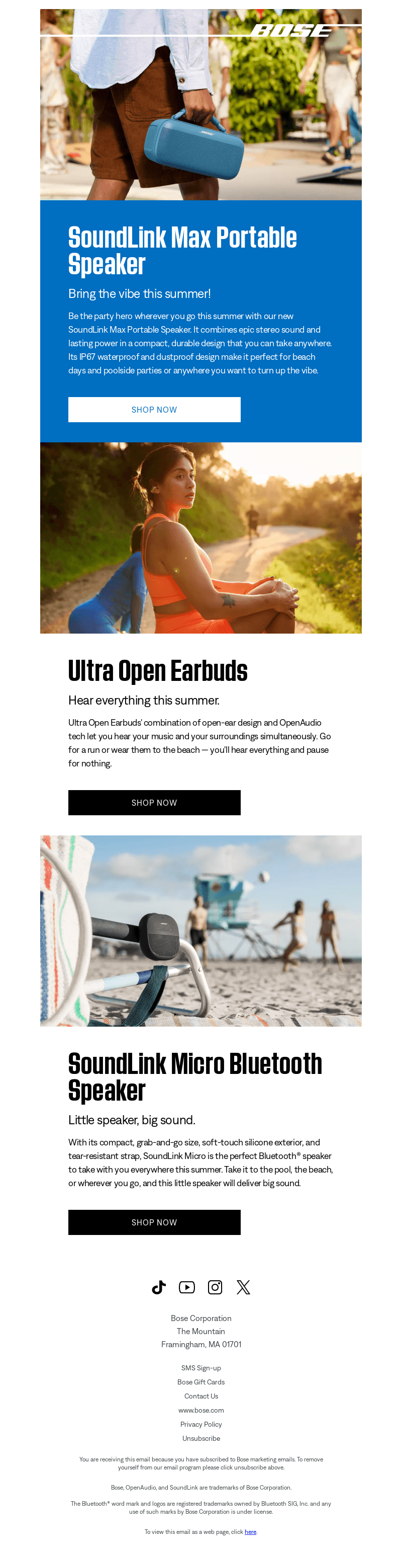 Make your summer amazing with Bose sound!