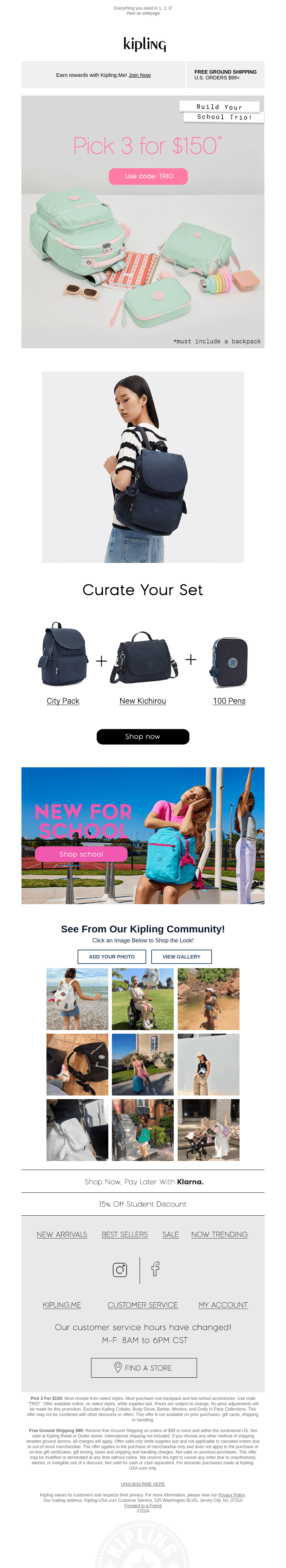 3 For $150 School Sets!!