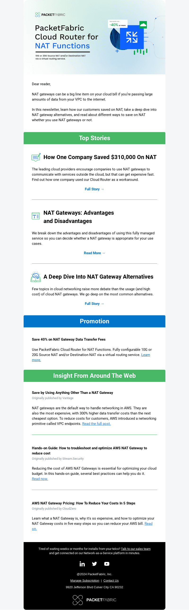 PacketFabric email from Wed, Jul 10, 2024