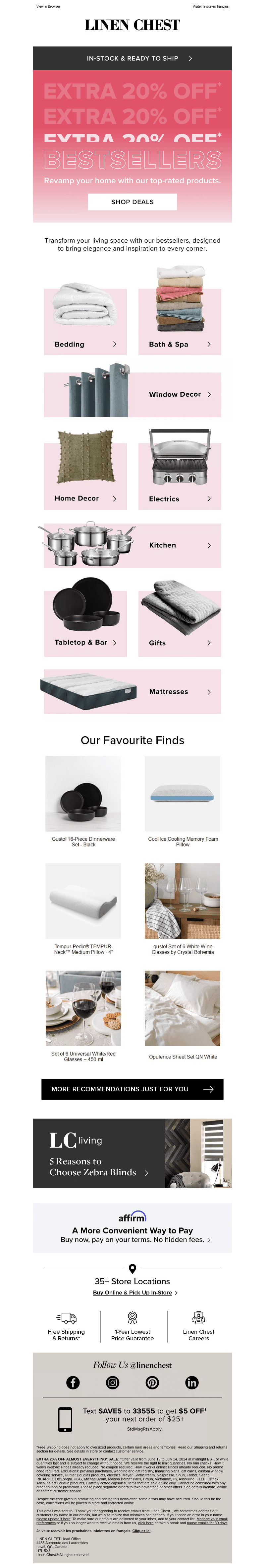 Linen Chest email from Thu, Jul 11, 2024