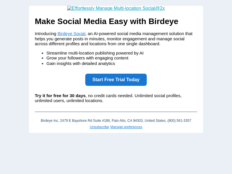 Create posts & manage social with AI - Try for free!