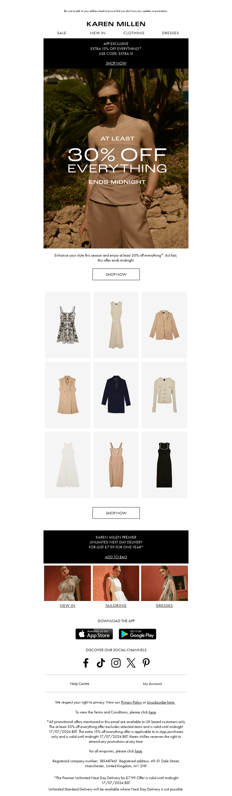 Ends Midnight | At least 30% off everything