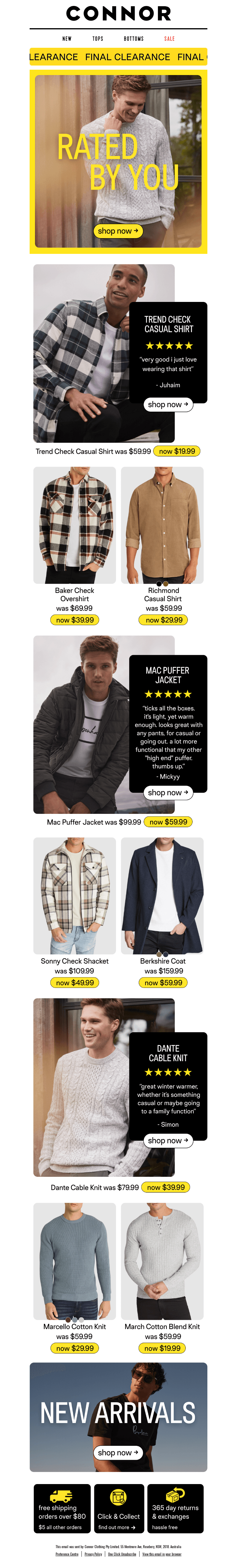 Rated By You | Final Clearance