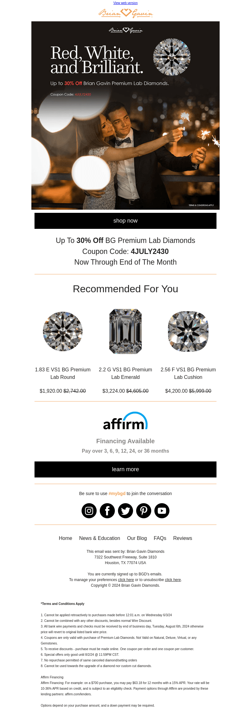 Premium Lab Diamond Offer... Extended