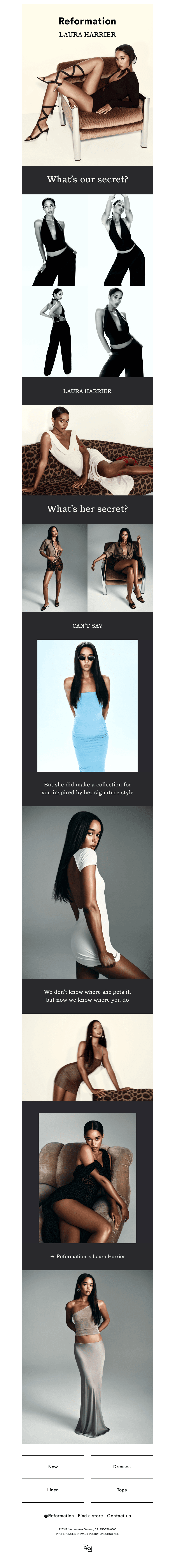 REFORMATION X LAURA HARRIER