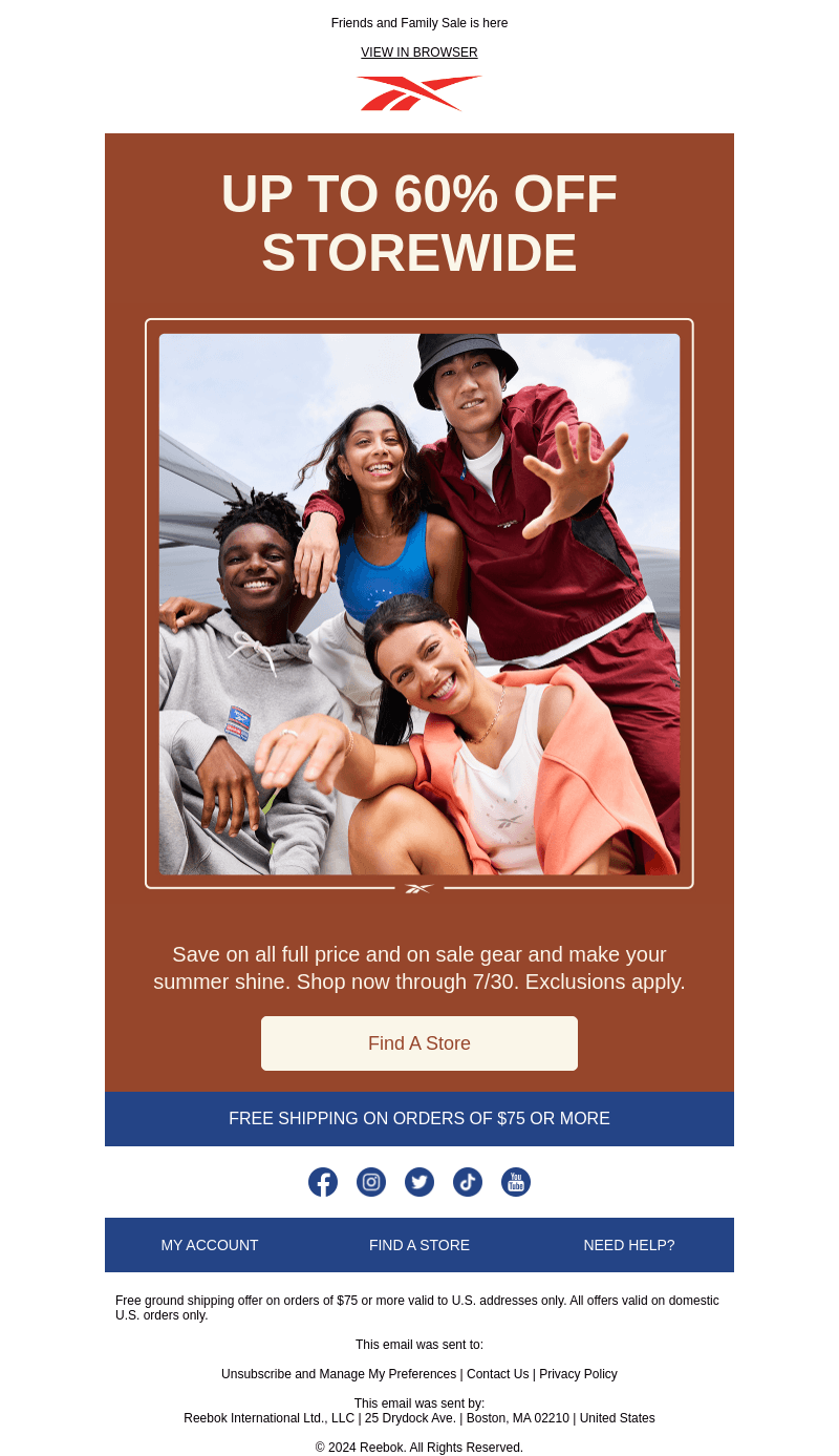 Get up to 60% Off storewide