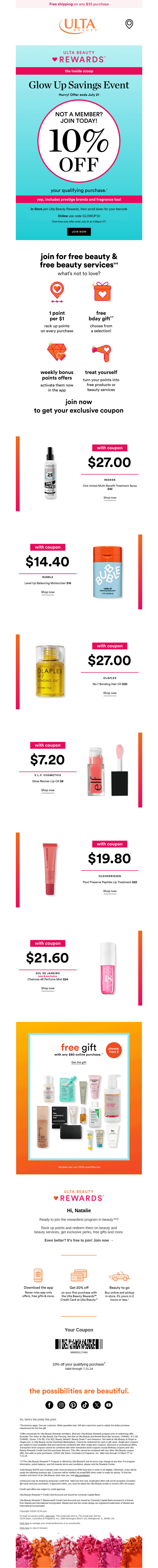 Don’t miss 10% off your purchase
