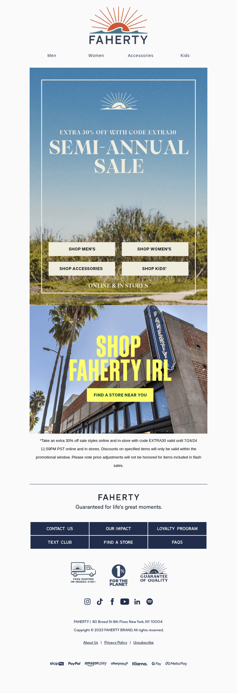 Extra 30% Off Sale Starts Now
