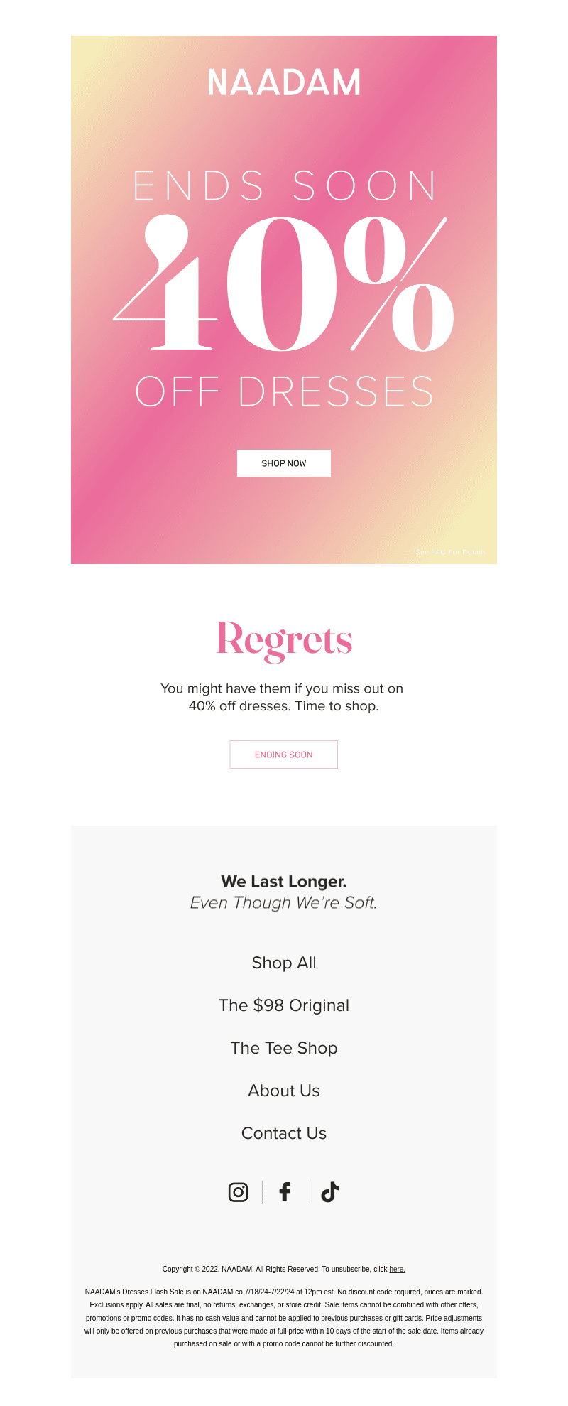 Ends Soon: 40% Off Dresses