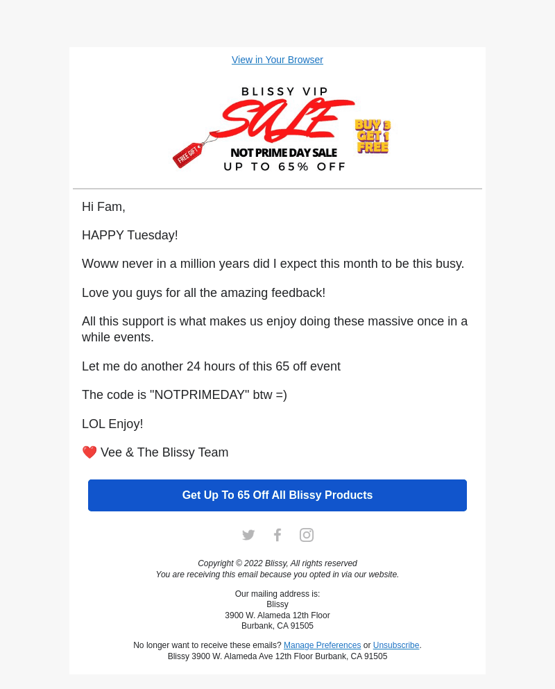 Bliss email from Tue, Jul 23, 2024