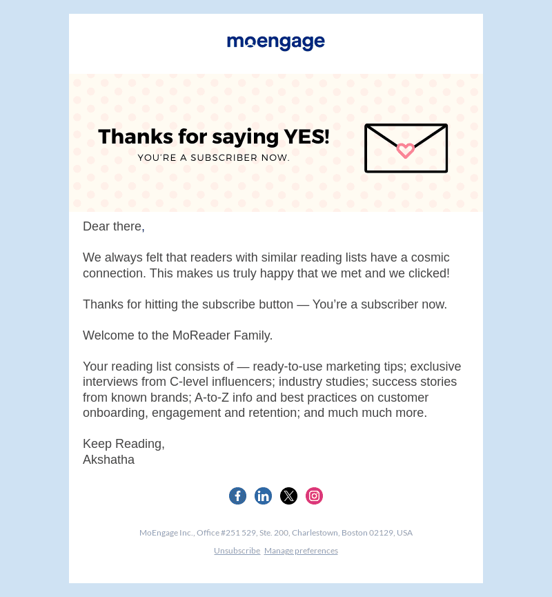 MoEngage email from Thu, Jul 25, 2024