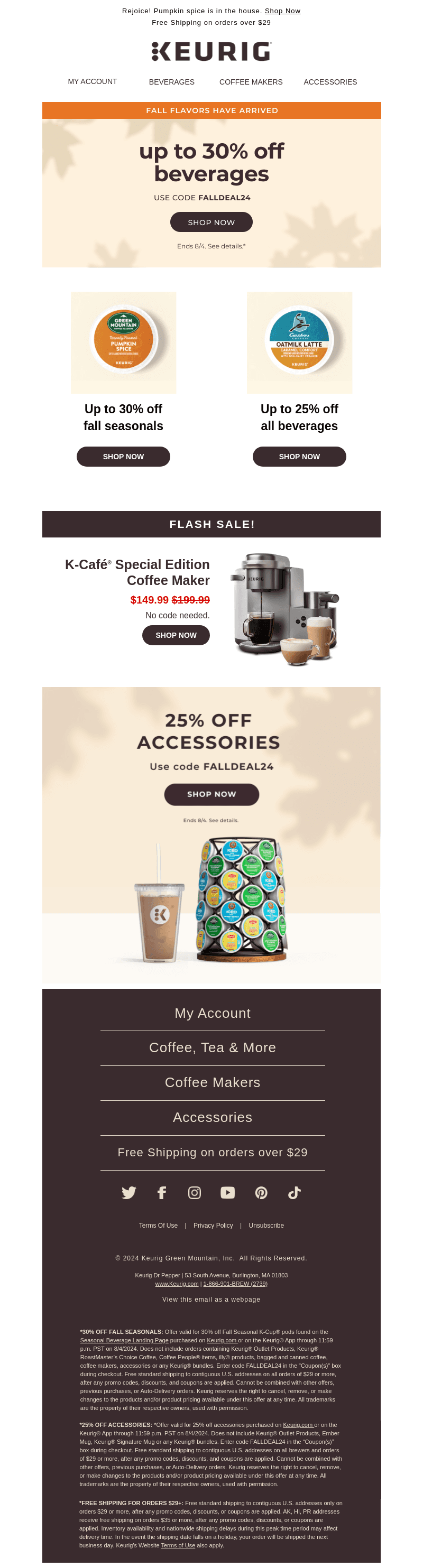 Keurig email from Wed, Jul 31, 2024