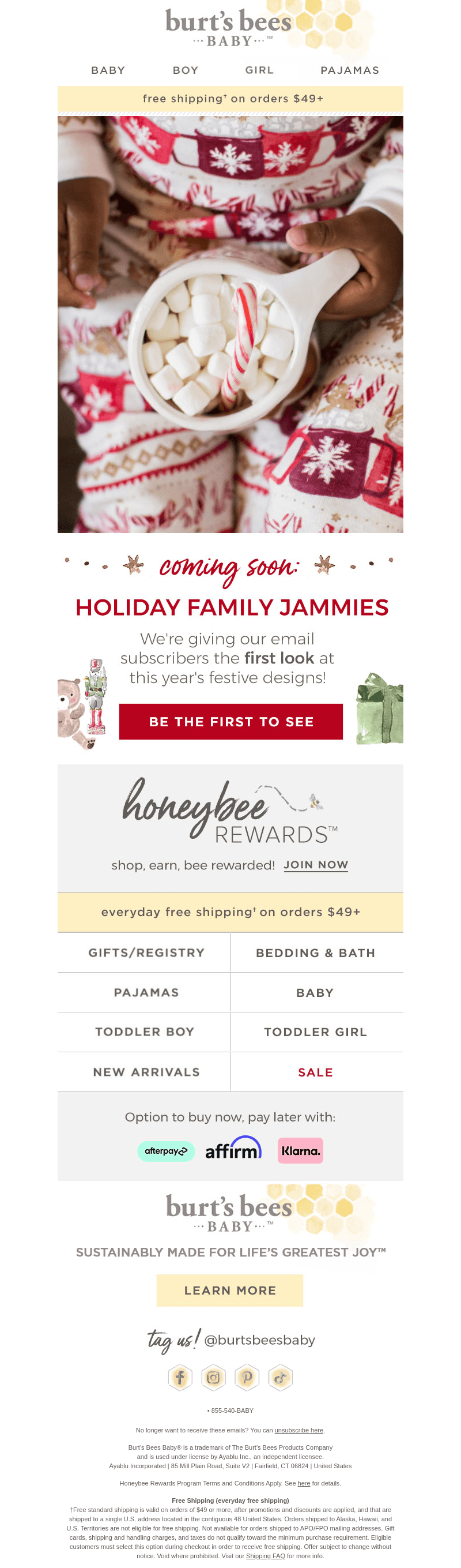 Burt's Bees Baby email from Sat, Aug 3, 2024