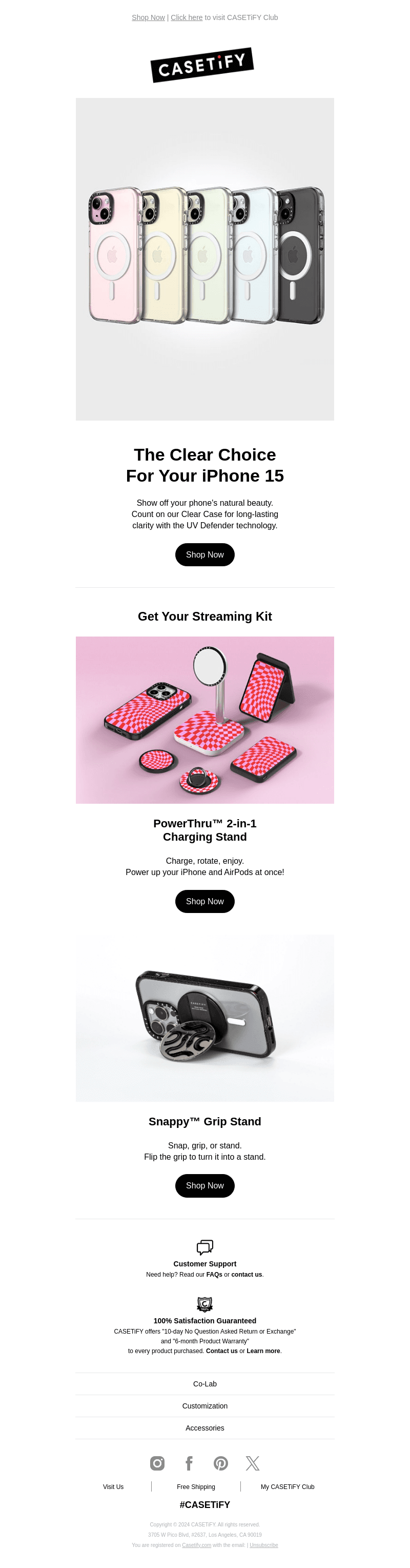 Casetify email from Sun, Aug 4, 2024