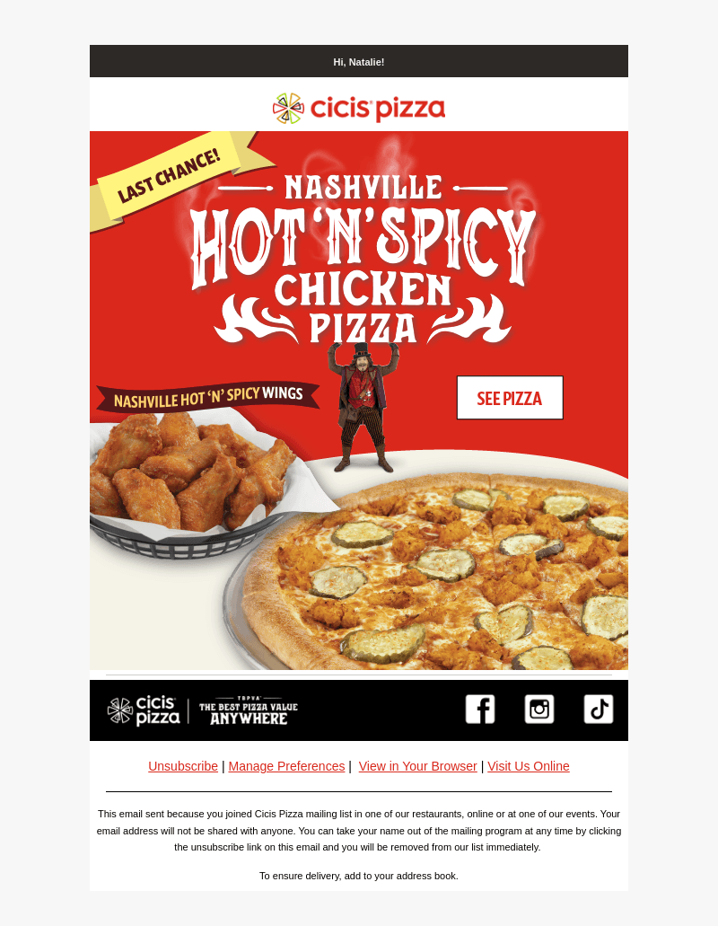 Last chance to spice things up!