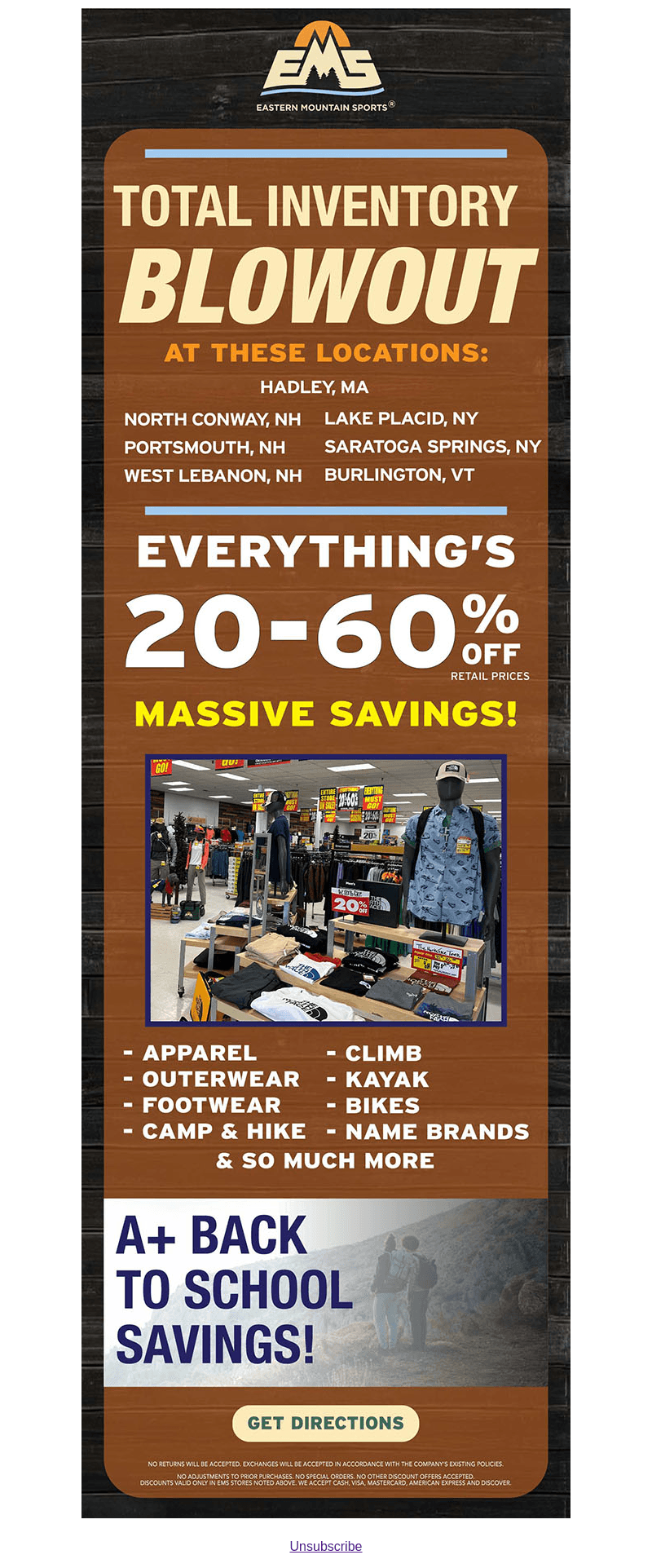 Total Inventory Blowout, save big storewide!